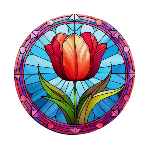 Tulip Circular Glass Suncatcher Worktop Saver